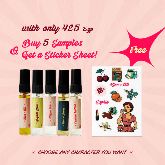 5 samples one sticker sheet For Free