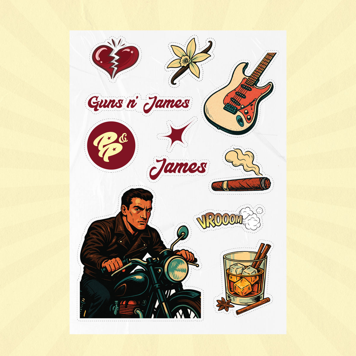 James Sticker The James Stickers – Pulp and Power Store